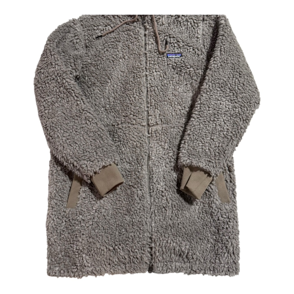Patagonia Mesa Women’s Gray Sherpa Hooded Coat - Picture 3 of 8